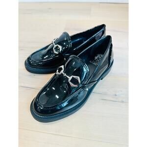 Vince Camuto Elpia Loafers Womens Size 6.5 Black Classic Preppy Academia Slip On